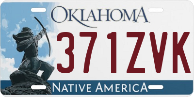 OK license plate 371ZVK