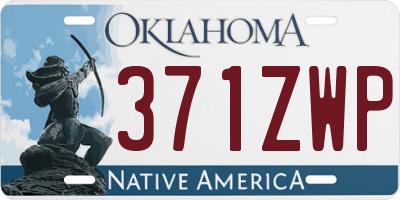 OK license plate 371ZWP