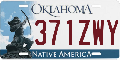 OK license plate 371ZWY