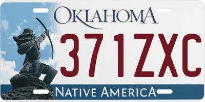 OK license plate 371ZXC