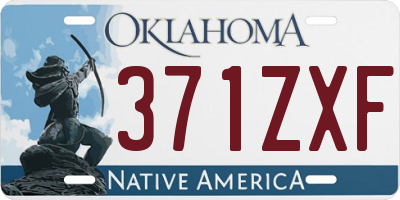 OK license plate 371ZXF