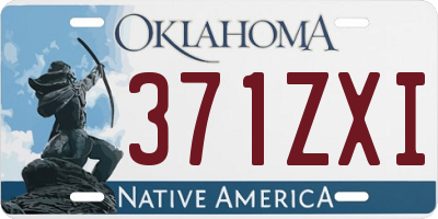 OK license plate 371ZXI