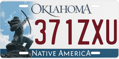 OK license plate 371ZXU