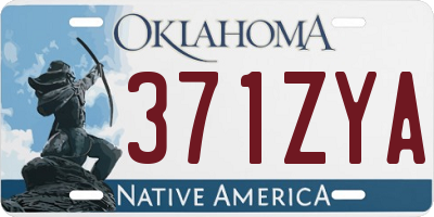 OK license plate 371ZYA