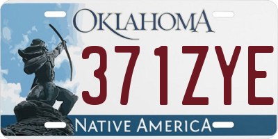 OK license plate 371ZYE