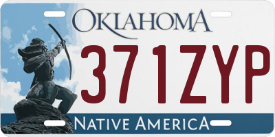 OK license plate 371ZYP