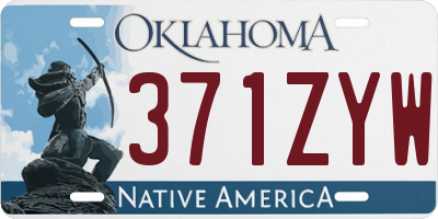 OK license plate 371ZYW