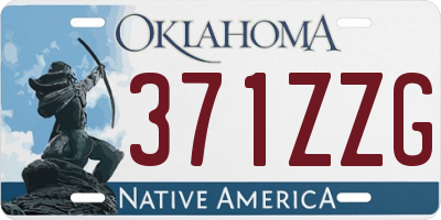 OK license plate 371ZZG