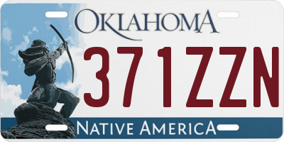 OK license plate 371ZZN