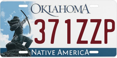 OK license plate 371ZZP