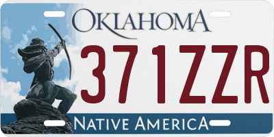 OK license plate 371ZZR