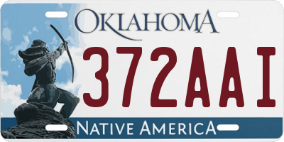 OK license plate 372AAI