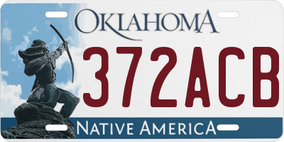 OK license plate 372ACB
