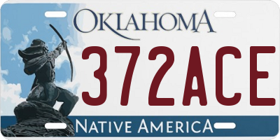 OK license plate 372ACE