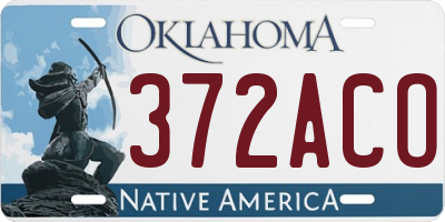 OK license plate 372ACO