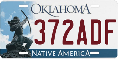OK license plate 372ADF