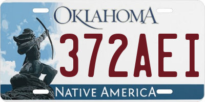 OK license plate 372AEI