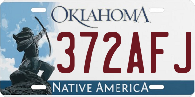 OK license plate 372AFJ