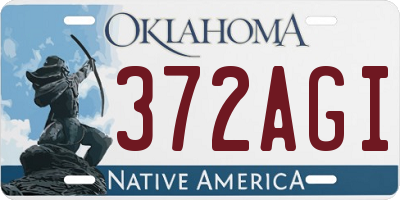 OK license plate 372AGI