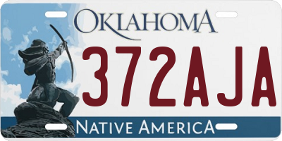 OK license plate 372AJA