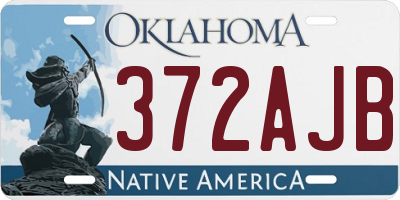 OK license plate 372AJB