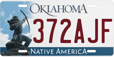 OK license plate 372AJF
