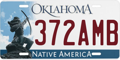 OK license plate 372AMB