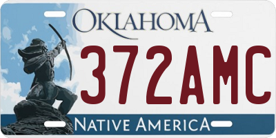 OK license plate 372AMC