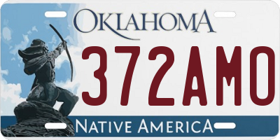 OK license plate 372AMO