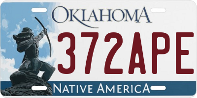 OK license plate 372APE