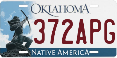 OK license plate 372APG