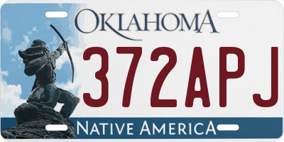 OK license plate 372APJ
