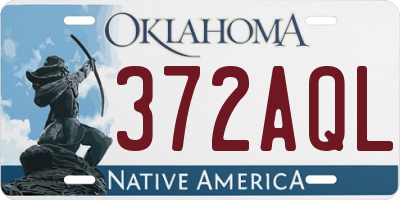 OK license plate 372AQL
