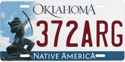 OK license plate 372ARG