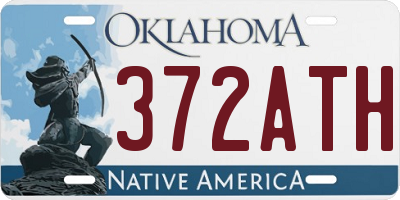 OK license plate 372ATH