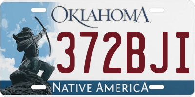 OK license plate 372BJI