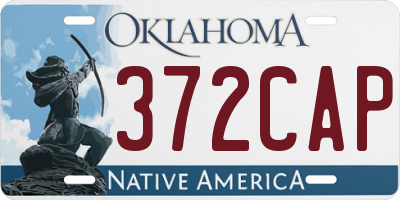 OK license plate 372CAP