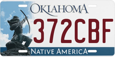 OK license plate 372CBF