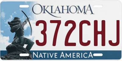 OK license plate 372CHJ