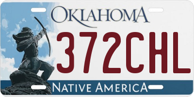 OK license plate 372CHL