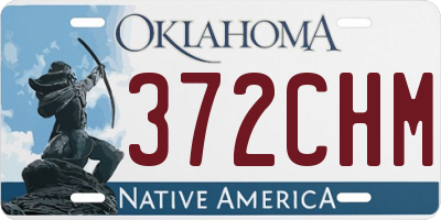 OK license plate 372CHM