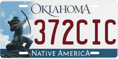 OK license plate 372CIC