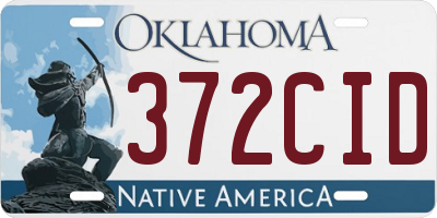 OK license plate 372CID
