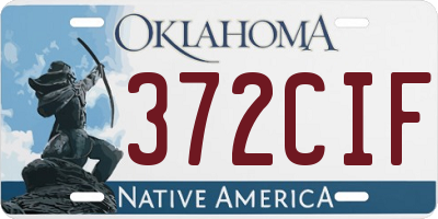 OK license plate 372CIF