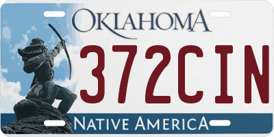OK license plate 372CIN