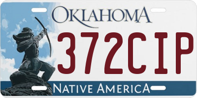 OK license plate 372CIP