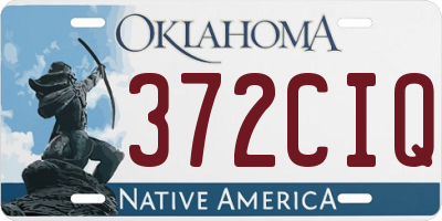 OK license plate 372CIQ