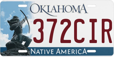 OK license plate 372CIR