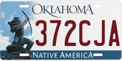 OK license plate 372CJA