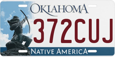 OK license plate 372CUJ